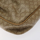 CELINE Macadam Canvas Shoulder Bag PVC Beige Gold Auth BA2920-15