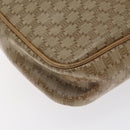 CELINE Macadam Canvas Shoulder Bag PVC Beige Gold Auth BA2920-9