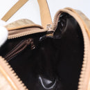 CELINE Macadam Canvas Shoulder Bag PVC Beige Gold Auth BA2920-18