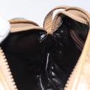 CELINE Macadam Canvas Shoulder Bag PVC Beige Gold Auth BA2920-19