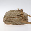 CELINE Macadam Canvas Shoulder Bag PVC Beige Gold Auth BA2920-3