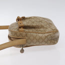 CELINE Macadam Canvas Shoulder Bag PVC Beige Gold Auth BA2920-4