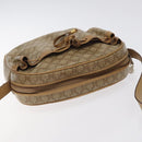 CELINE Macadam Canvas Shoulder Bag PVC Beige Gold Auth BA2920-6