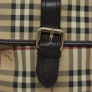 BURBERRY Nova Check Shoulder Bag PVC Beige Gold Auth BA2923-17