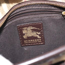 BURBERRY Nova Check Shoulder Bag PVC Beige Gold Auth BA2923-18