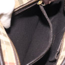 BURBERRY Nova Check Shoulder Bag PVC Beige Gold Auth BA2923-21