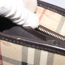 BURBERRY Nova Check Shoulder Bag PVC Beige Gold Auth BA2923-12