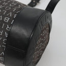 BVLGARI Logo Mania Shoulder Bag Canvas Black Silver Auth BA2924-15