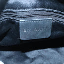 BVLGARI Logo Mania Shoulder Bag Canvas Black Silver Auth BA2924-17