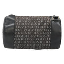 BVLGARI Logo Mania Shoulder Bag Canvas Black Silver Auth BA2924-13