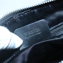 BVLGARI Logo Mania Shoulder Bag Canvas Black Silver Auth BA2924-12