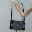 BVLGARI Logo Mania Shoulder Bag Canvas Black Silver Auth BA2924-21