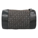 BVLGARI Logo Mania Shoulder Bag Canvas Black Silver Auth BA2924-2