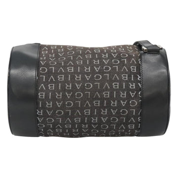 BVLGARI Logo Mania Shoulder Bag Canvas Black Silver Auth BA2924 - 0