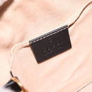 GUCCI Ofdea Sherry Line Shoulder Bag Suede Navy Gold 517350 Auth BA2925-18