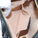 GUCCI Ofdea Sherry Line Shoulder Bag Suede Navy Gold 517350 Auth BA2925-21