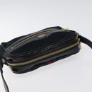 GUCCI Ofdea Sherry Line Shoulder Bag Suede Navy Gold 517350 Auth BA2925-6