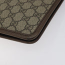 GUCCI GG Supreme Web Sherry Line Clutch Bag PVC Beige Gold 597619 Auth BA2927-10