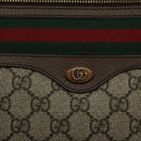 GUCCI GG Supreme Web Sherry Line Clutch Bag PVC Beige Gold 597619 Auth BA2927-13