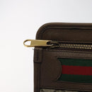 GUCCI GG Supreme Web Sherry Line Clutch Bag PVC Beige Gold 597619 Auth BA2927-14