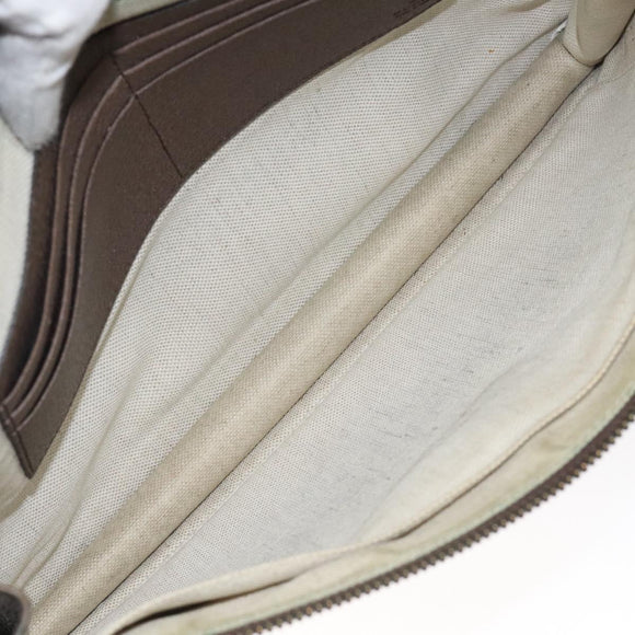 GUCCI GG Supreme Web Sherry Line Clutch Bag PVC Beige Gold 597619 Auth BA2927