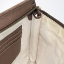 GUCCI GG Supreme Web Sherry Line Clutch Bag PVC Beige Gold 597619 Auth BA2927-16