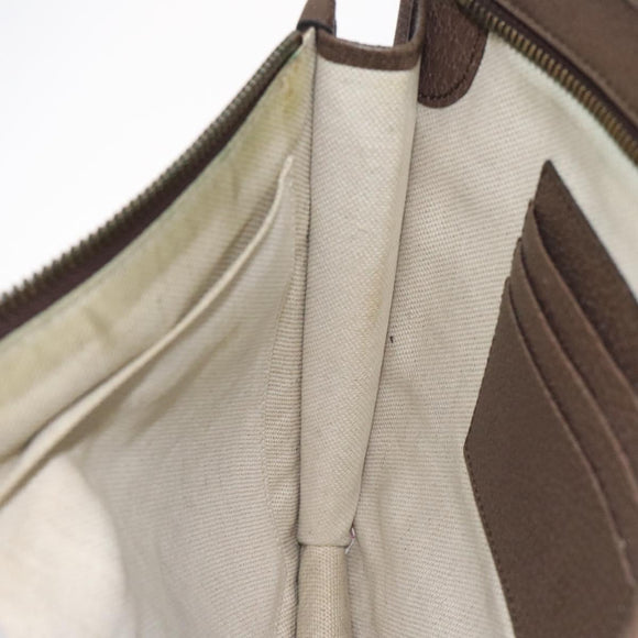 GUCCI GG Supreme Web Sherry Line Clutch Bag PVC Beige Gold 597619 Auth BA2927