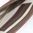 GUCCI GG Supreme Web Sherry Line Clutch Bag PVC Beige Gold 597619 Auth BA2927-18