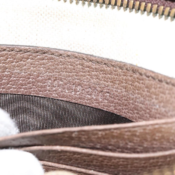 GUCCI GG Supreme Web Sherry Line Clutch Bag PVC Beige Gold 597619 Auth BA2927