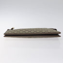 GUCCI GG Supreme Web Sherry Line Clutch Bag PVC Beige Gold 597619 Auth BA2927-7