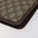 GUCCI GG Supreme Web Sherry Line Clutch Bag PVC Beige Gold 597619 Auth BA2927-8