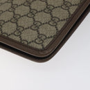 GUCCI GG Supreme Web Sherry Line Clutch Bag PVC Beige Gold 597619 Auth BA2927-9