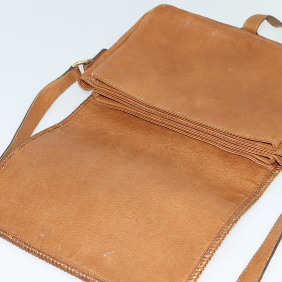 GUCCI GG Canvas Shoulder Bag Beige Gold 257024 Auth BA2928