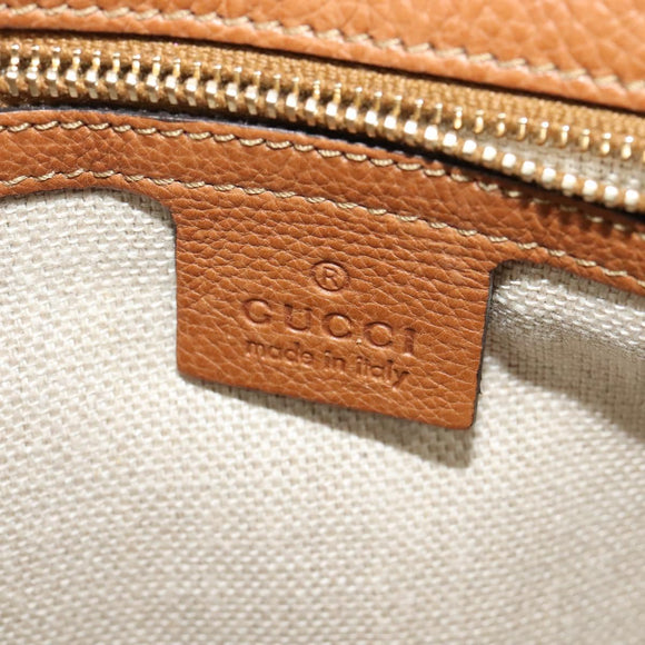 GUCCI GG Canvas Shoulder Bag Beige Gold 257024 Auth BA2928