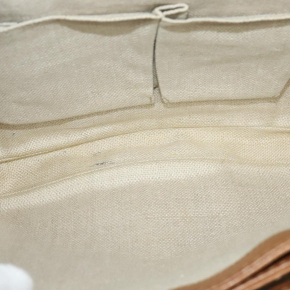 GUCCI GG Canvas Shoulder Bag Beige Gold 257024 Auth BA2928