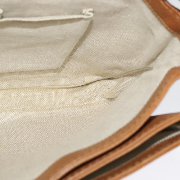 GUCCI GG Canvas Shoulder Bag Beige Gold 257024 Auth BA2928