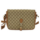 GUCCI GG Canvas Shoulder Bag Beige Gold 257024 Auth BA2928-13