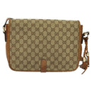 GUCCI GG Canvas Shoulder Bag Beige Gold 257024 Auth BA2928-2