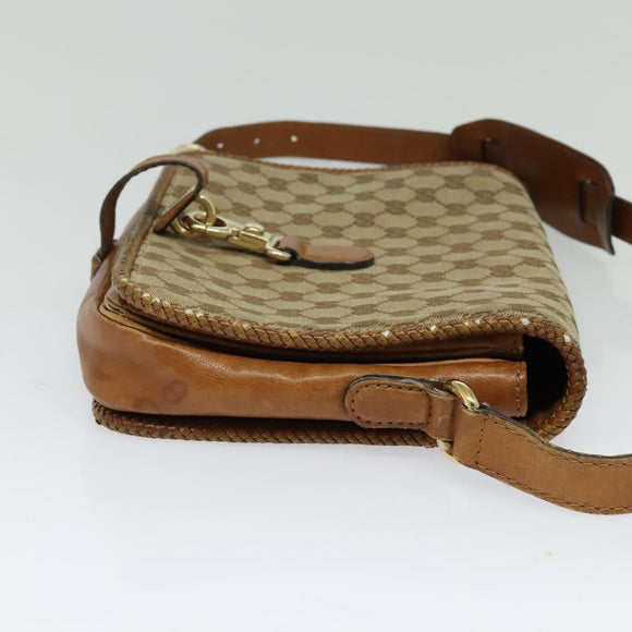 GUCCI GG Canvas Shoulder Bag Beige Gold 257024 Auth BA2928