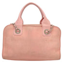 CHANEL Hand Bag Canvas Leather 2way Pink Silver CC Auth BA2930-2