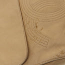 CHANEL COCO Mark Backpack Lamb Skin Beige Silver CC Auth BA2935-14