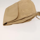 CHANEL COCO Mark Backpack Lamb Skin Beige Silver CC Auth BA2935-5