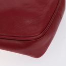 CHANEL COCO Mark Shoulder Bag Lamb Skin Red Gold CC Auth BA2939-13