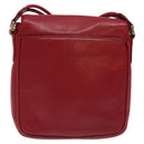 CHANEL COCO Mark Shoulder Bag Lamb Skin Red Gold CC Auth BA2939-3