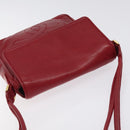 CHANEL COCO Mark Shoulder Bag Lamb Skin Red Gold CC Auth BA2939-6