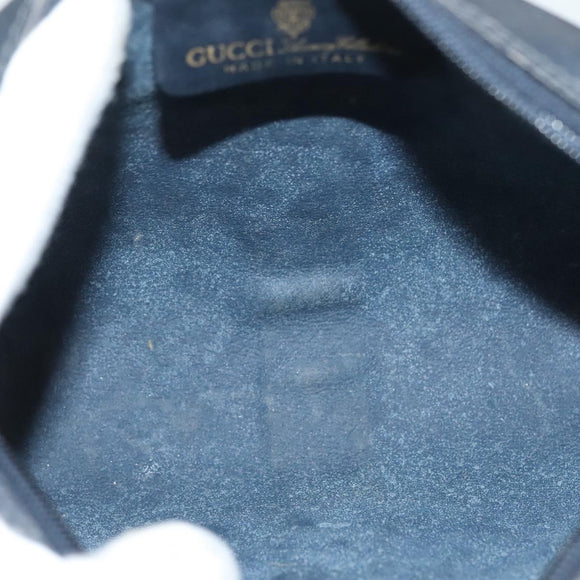 GUCCI GG Supreme Sherry Line Clutch Bag PVC Navy Gold 98 69 014 3553 Auth BA2940