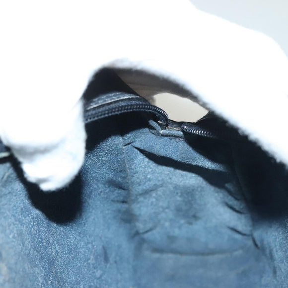 GUCCI GG Supreme Sherry Line Clutch Bag PVC Navy Gold 98 69 014 3553 Auth BA2940