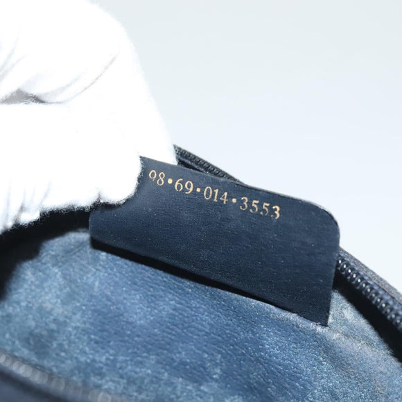 GUCCI GG Supreme Sherry Line Clutch Bag PVC Navy Gold 98 69 014 3553 Auth BA2940