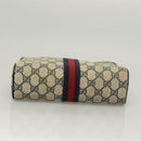 GUCCI GG Supreme Sherry Line Clutch Bag PVC Navy Gold 98 69 014 3553 Auth BA2940-7