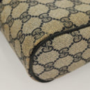 GUCCI GG Supreme Sherry Line Clutch Bag PVC Navy Gold 98 69 014 3553 Auth BA2940-9